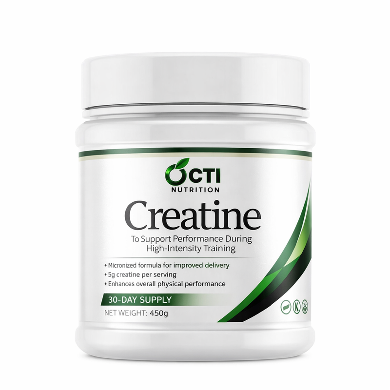 Octi Nutrition Creatine supplement container on a white background