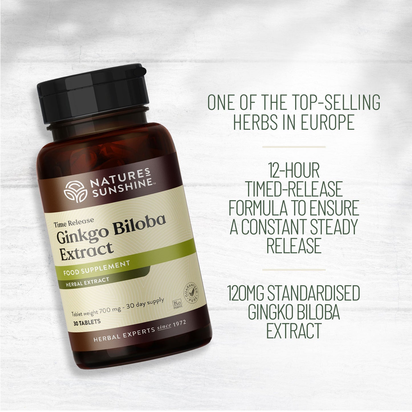 Ginkgo, timed release, circulation, heart health | Nature's Sunshine