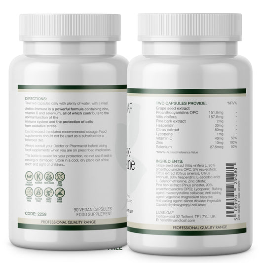 Immune system, zinc, vitamin c, lycopene, grapeseed | Lily & Loaf