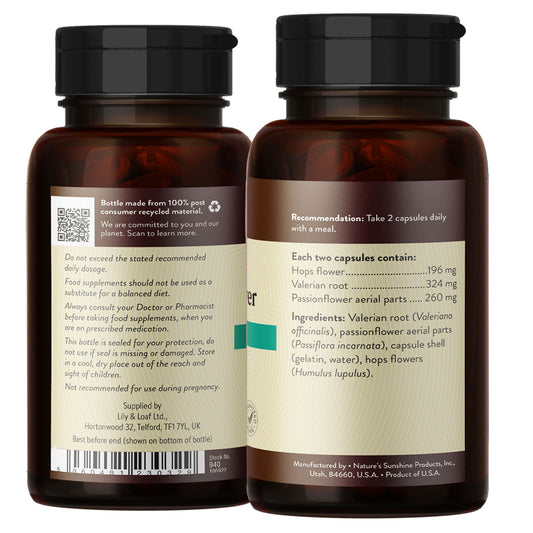 Hops & Valerian, Passionflower, Sleep, Stress Relief