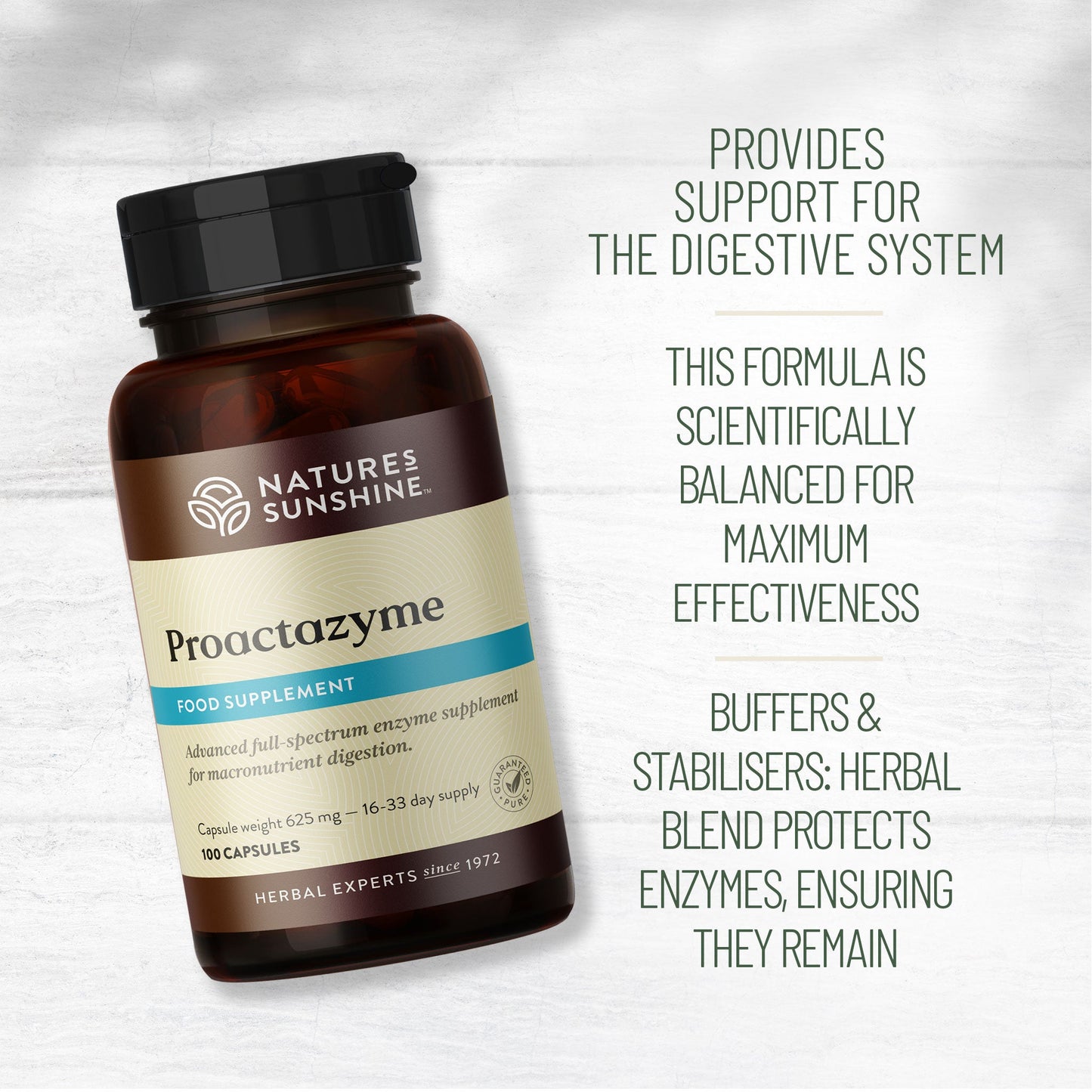 Proactazyme, Digestive, Enzyme Supplement, Bloating | Nature's Sunshine