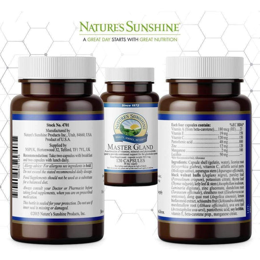 Master gland, glandular, vitamins, minerals | Nature's Sunshine