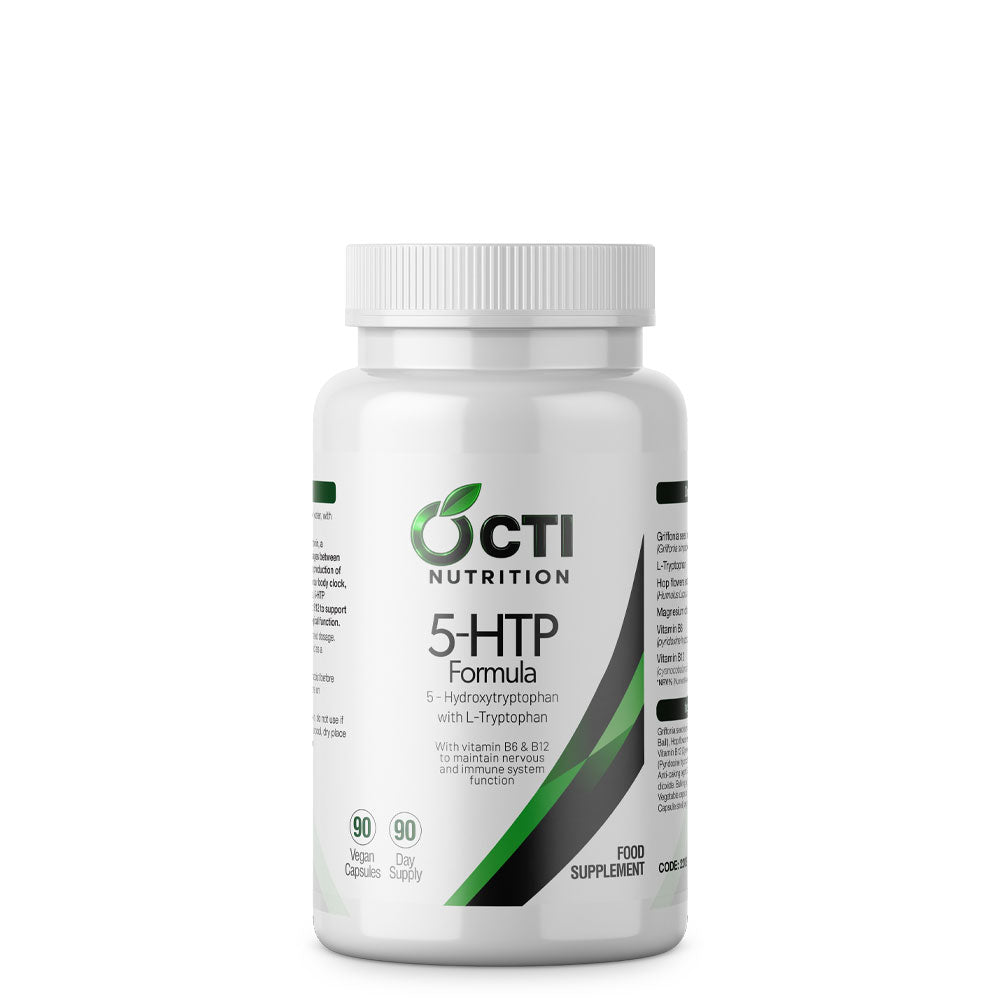 OCTI Nutrition 5-HTP supplement bottle on a white background