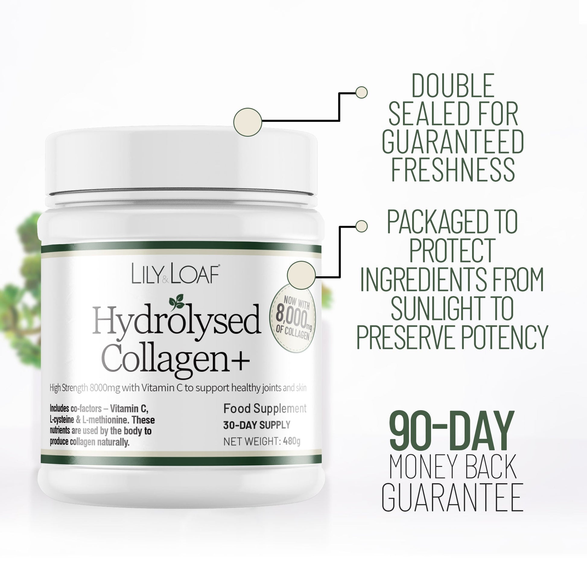 Hydrolysed Collagen + 8,700mg High Strength