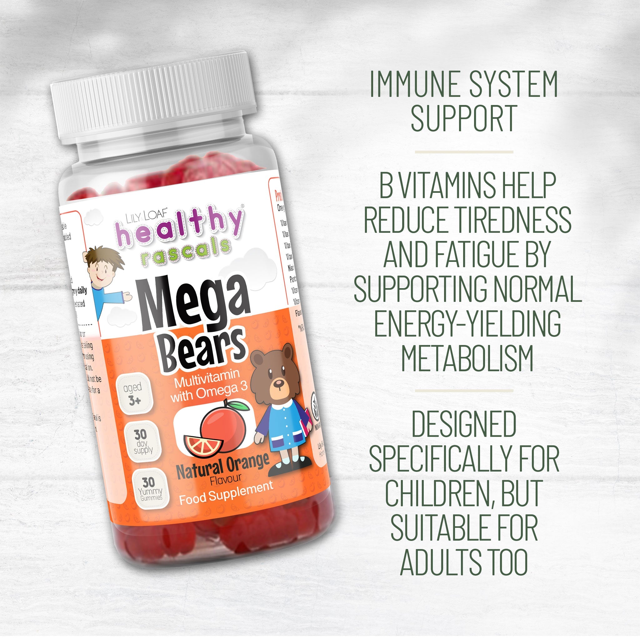 Healthy Rascals, Mega Bears, Omega 3 for kids | Lily & Loaf