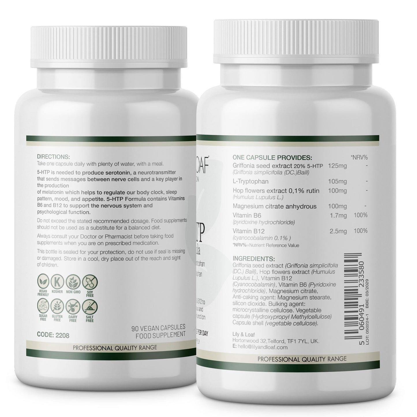 5-HTP, reduces stress & anxiety, aids restful sleep | Lily & Loaf