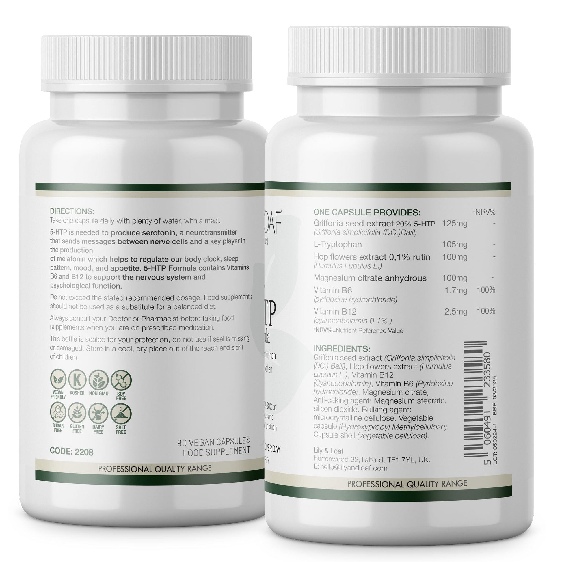 5-HTP, reduces stress & anxiety, aids restful sleep | Lily & Loaf
