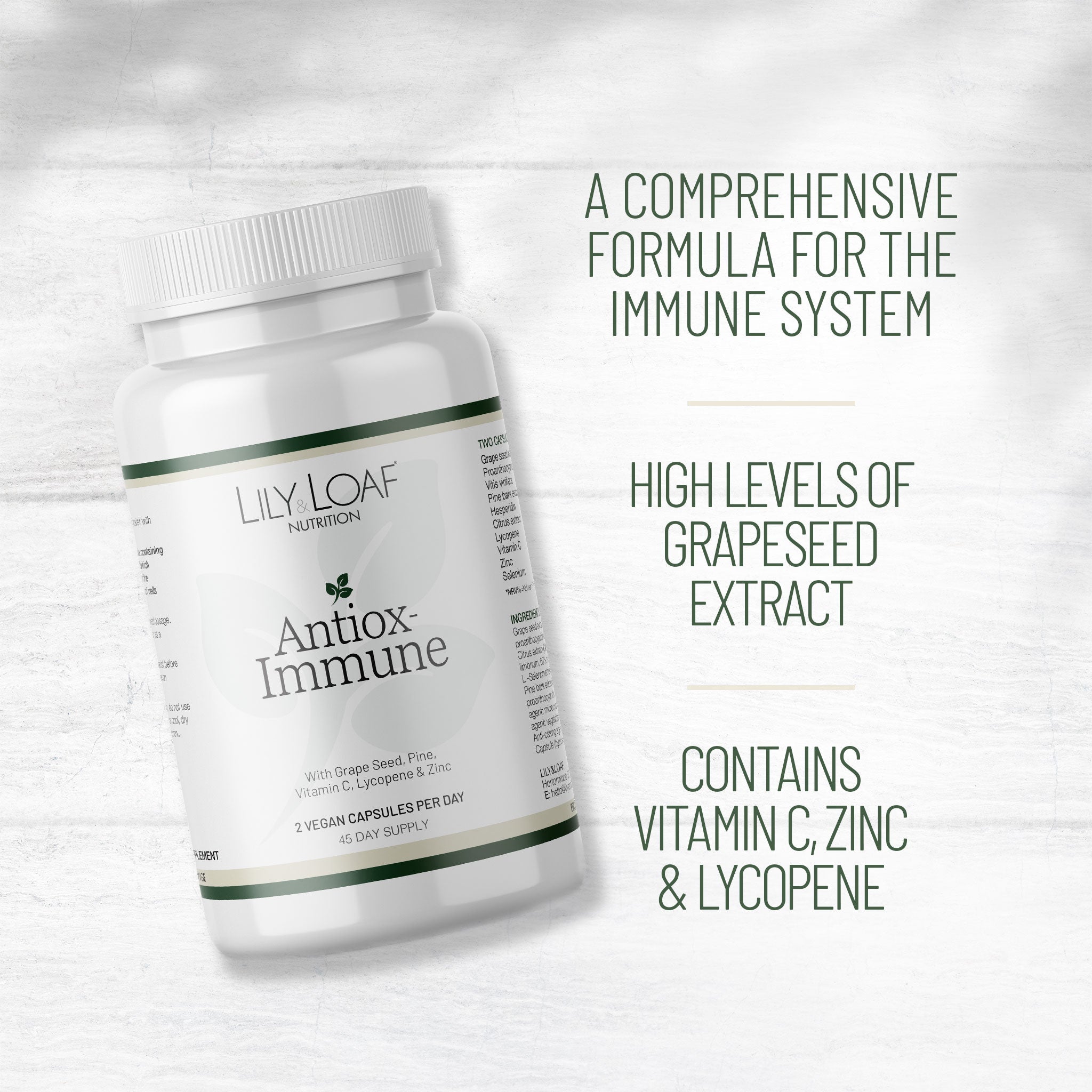 Immune system, zinc, vitamin c, lycopene, grapeseed | Lily & Loaf