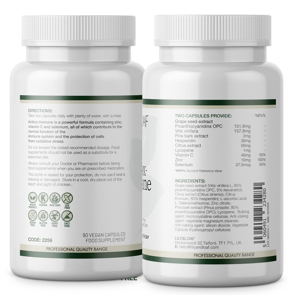 Immune system, zinc, vitamin c, lycopene, grapeseed | Lily & Loaf