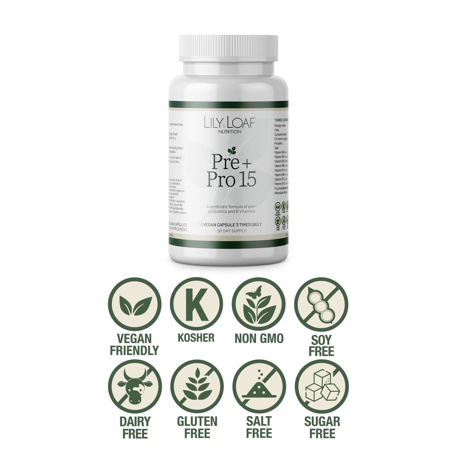 Prebiotic & Probiotic with B-Vitamins intestinal | Lily & Loaf