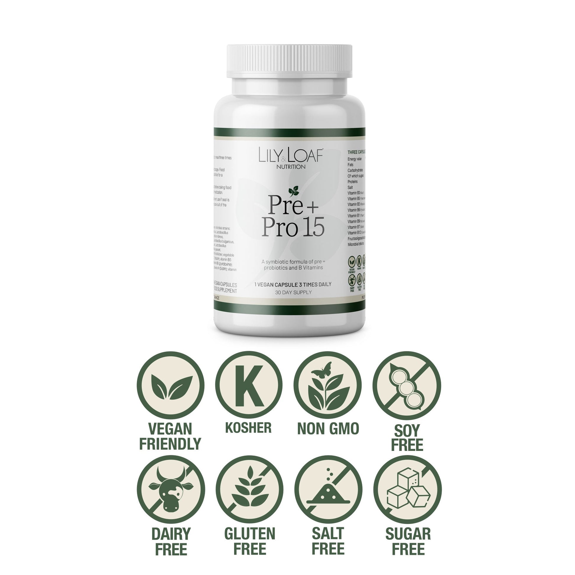 Prebiotic & Probiotic with B-Vitamins intestinal | Lily & Loaf