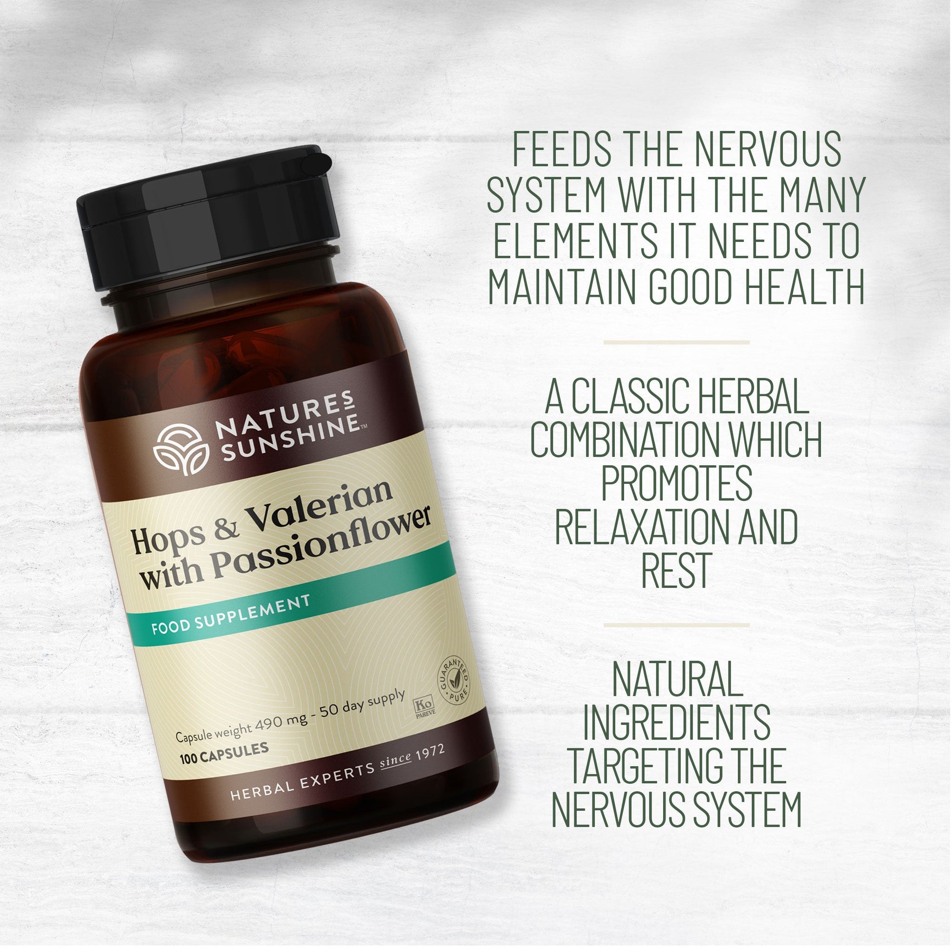 Hops & Valerian, Passionflower, Sleep, Stress Relief 