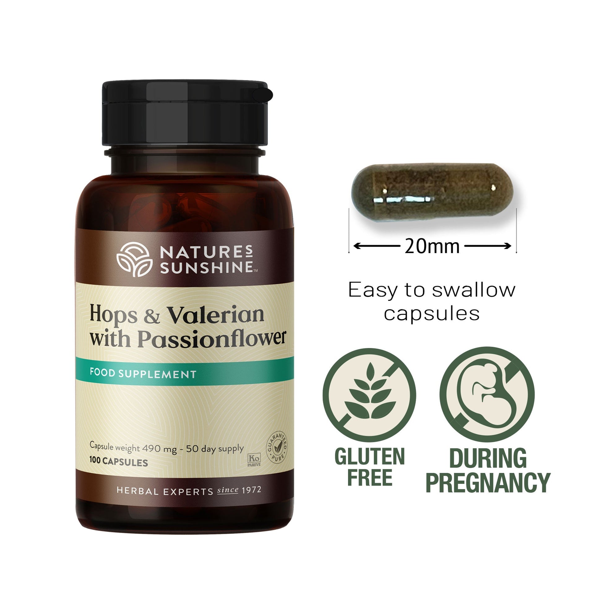 Hops & Valerian, Passionflower, Sleep, Stress Relief 