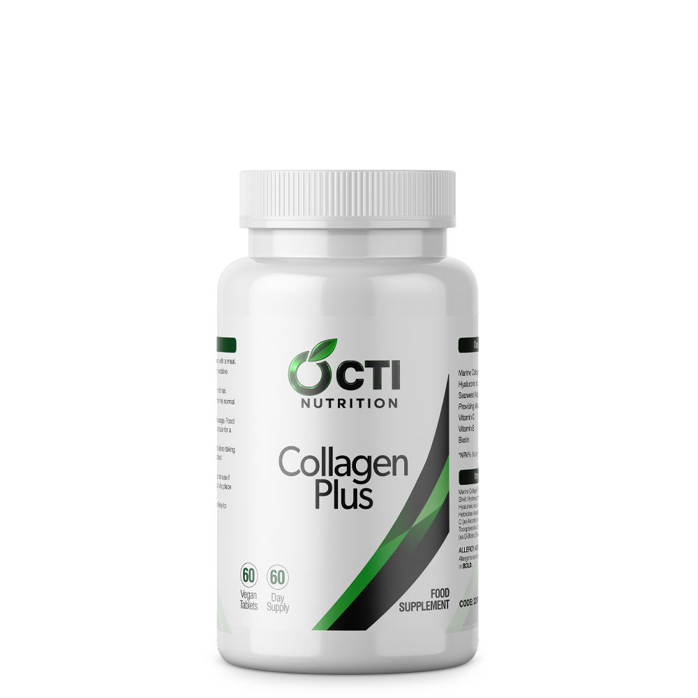 OCTI Nutrition Collagen Plus supplement bottle on a white background