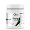 White container of OCTI Nutrition Energy supplement on a white background