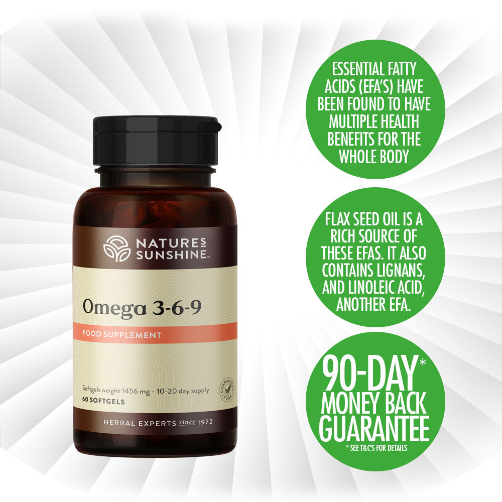 Essential fatty acids, EFA's, flax oil, omega 3 6 9 | Nature's Sunshine 