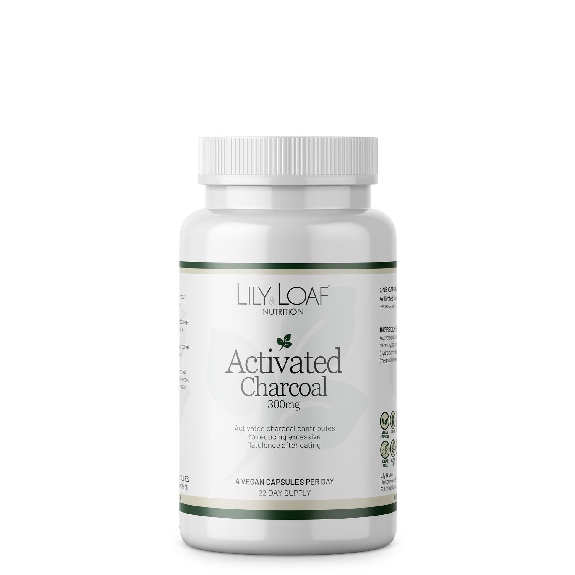 Activated Charcoal, gas, flatulence, digestion | Lily & Loaf
