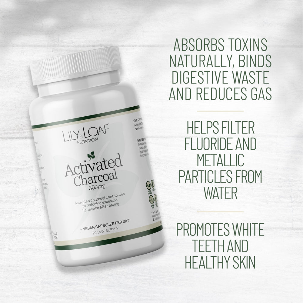 Activated Charcoal, gas, flatulence, digestion | Lily & Loaf
