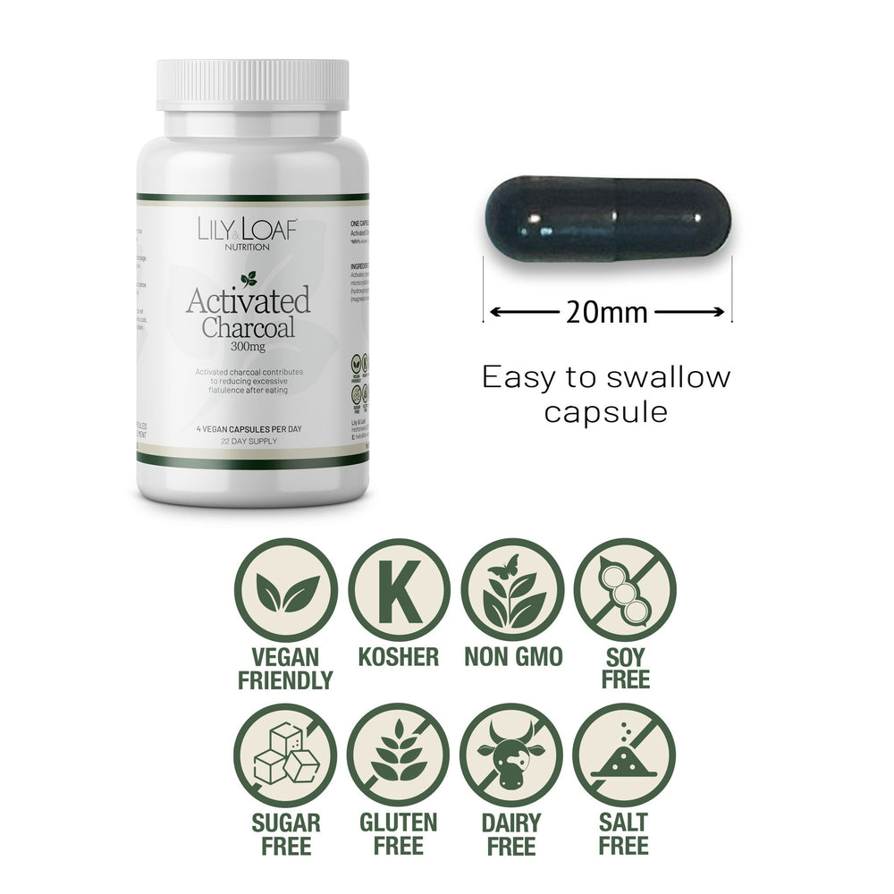 Activated Charcoal, gas, flatulence, digestion | Lily & Loaf