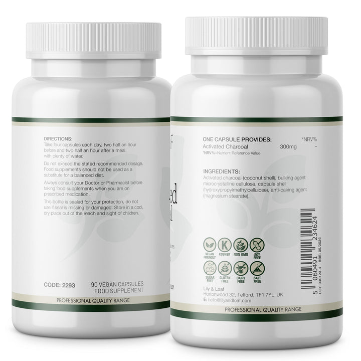 Activated Charcoal, gas, flatulence, digestion | Lily & Loaf