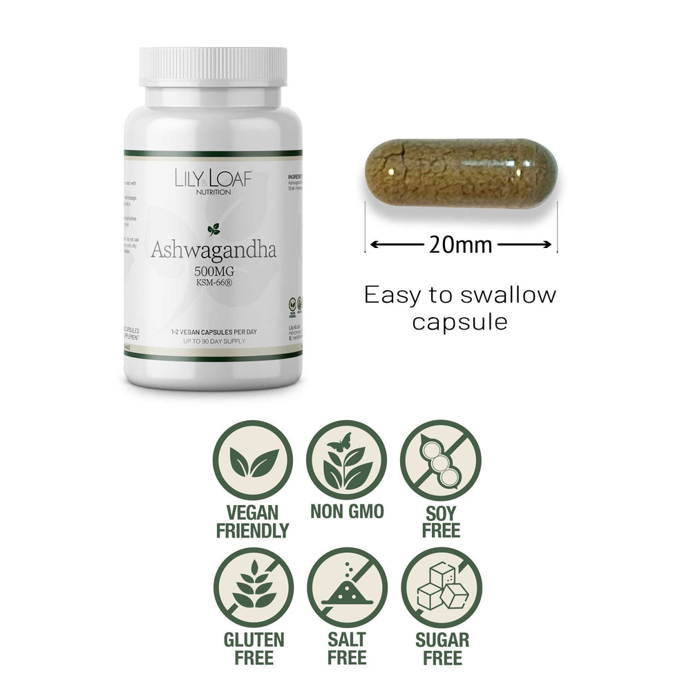 Ashwagandha, 500mg, adaptogen, tonic | Lily & Loaf