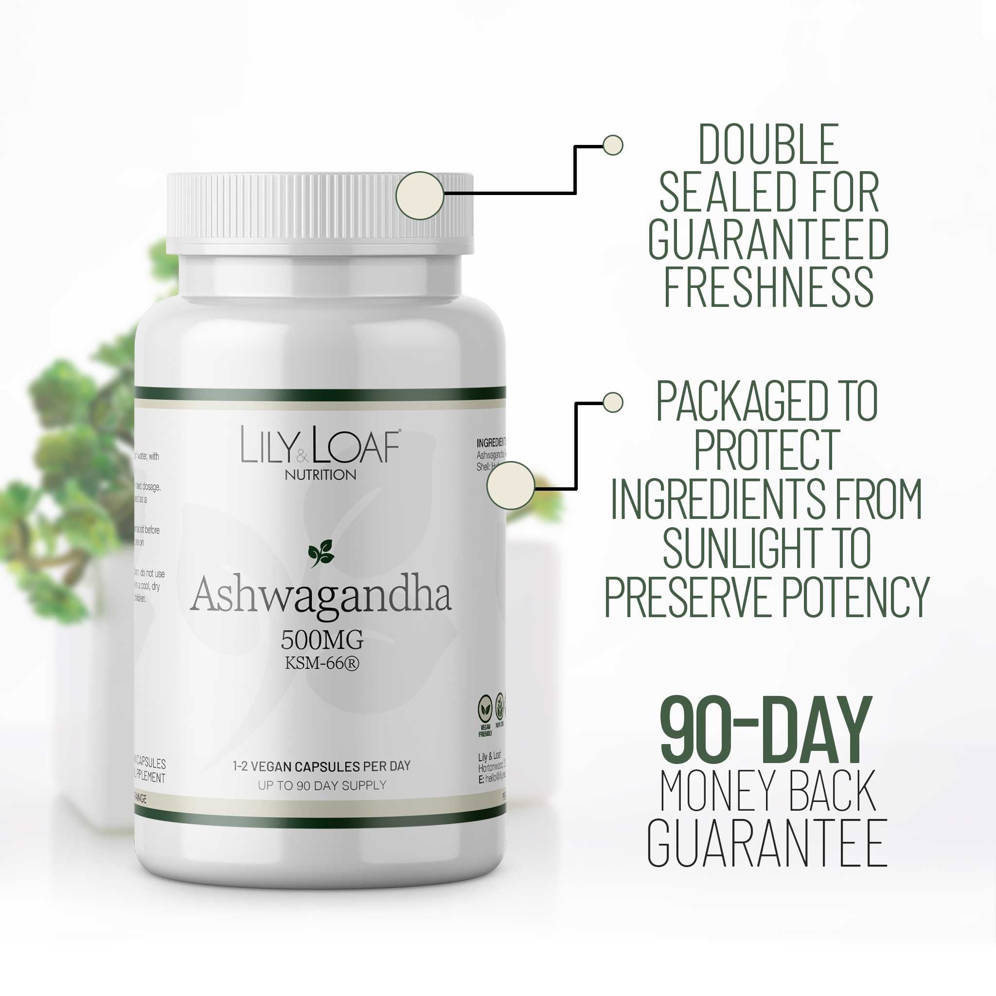 Ashwagandha, 500mg, adaptogen, tonic | Lily & Loaf