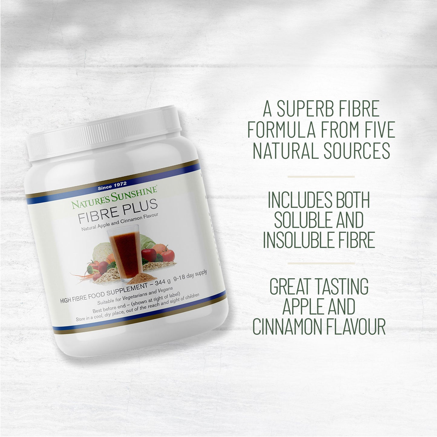 Fibre, psyllium, oat bran, vegetables | Nature's Sunshine