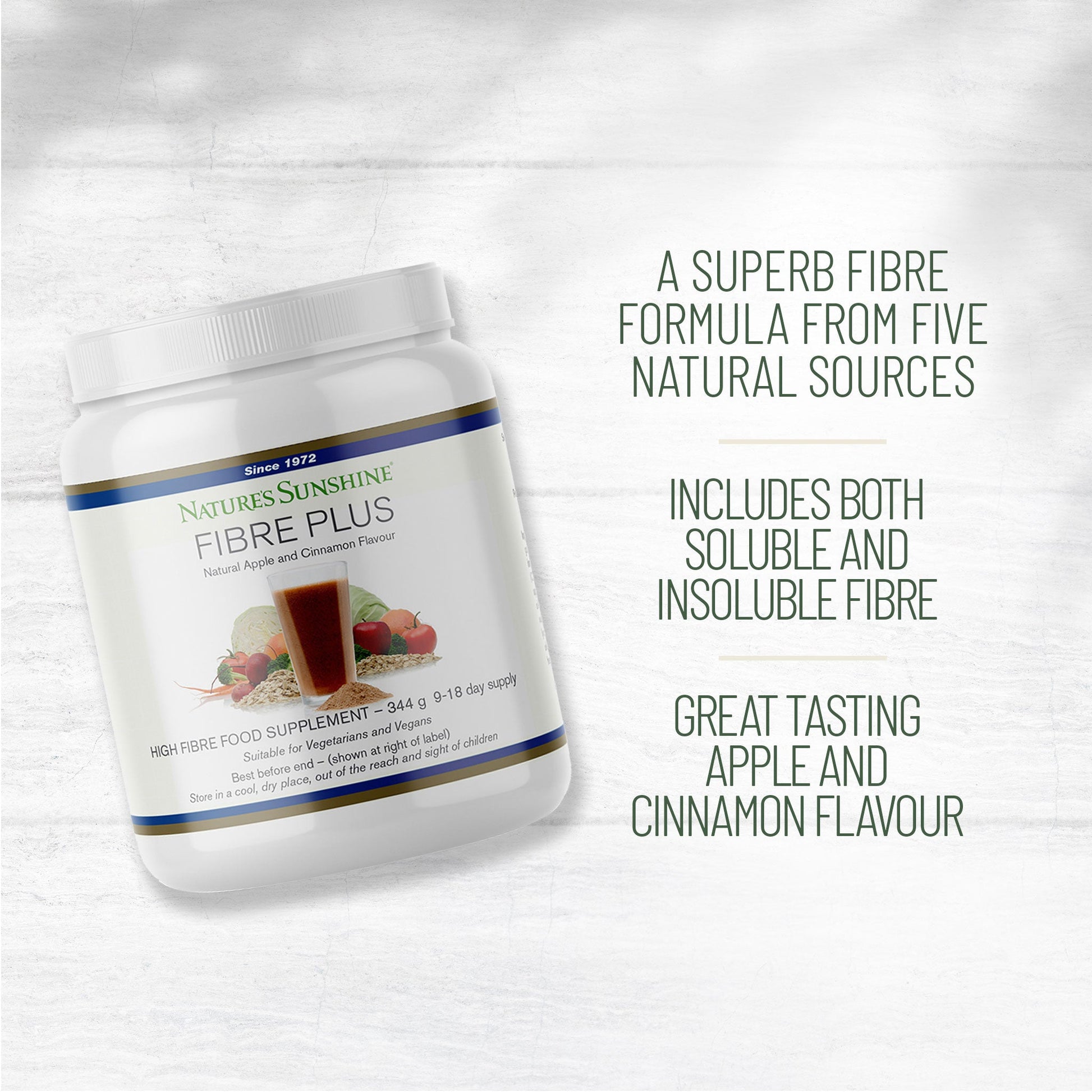 Fibre, psyllium, oat bran, vegetables | Nature's Sunshine