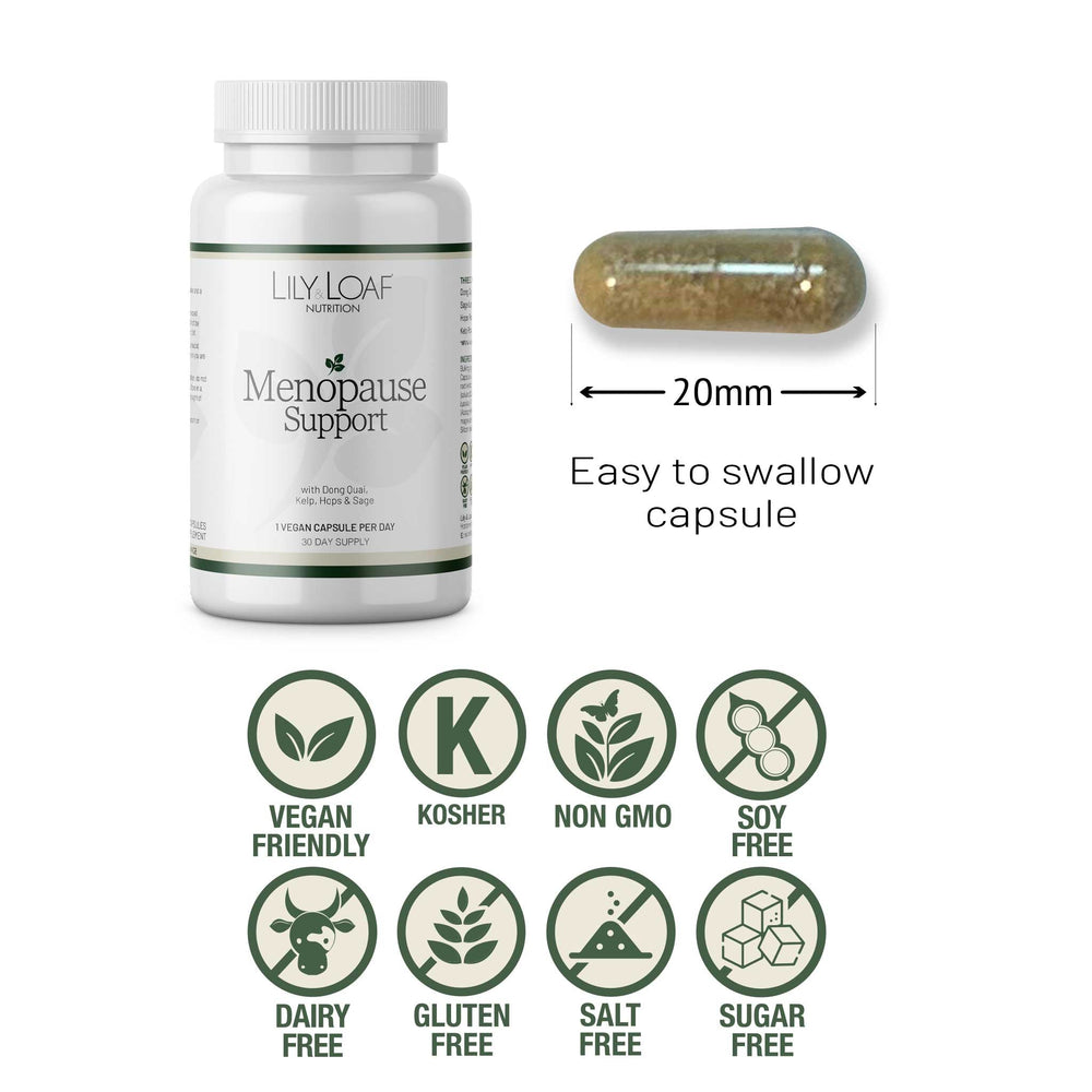 Menopause Support, dong quai, sage, hops, kelp | Lily & Loaf