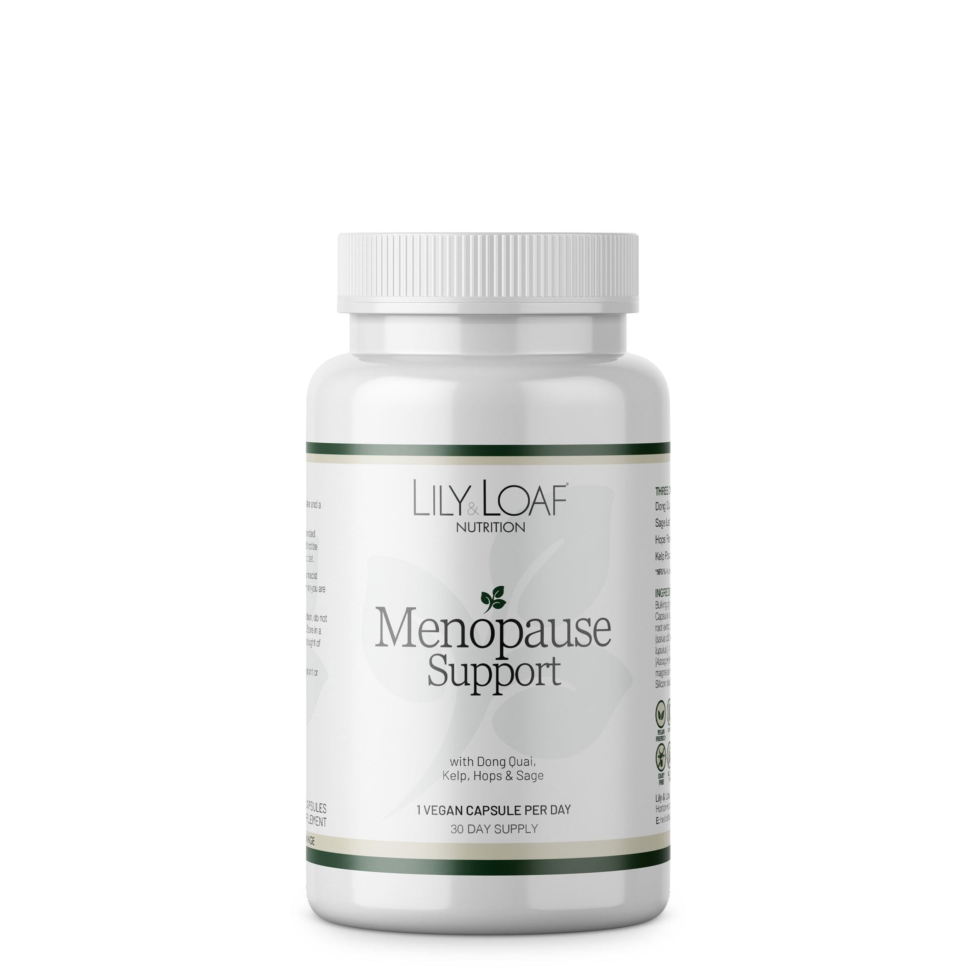 Menopause Support, dong quai, sage, hops, kelp | Lily & Loaf