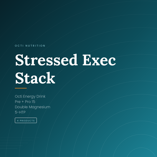 Octi Stressed Exec Stack — Energy Drink, Pre + Pro 15, Double Magnesium and 5-HTP