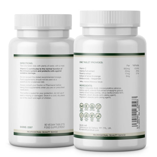 Vitamin C, immune, antioxidant, skin, nerves, fatigue | Lily & Loaf