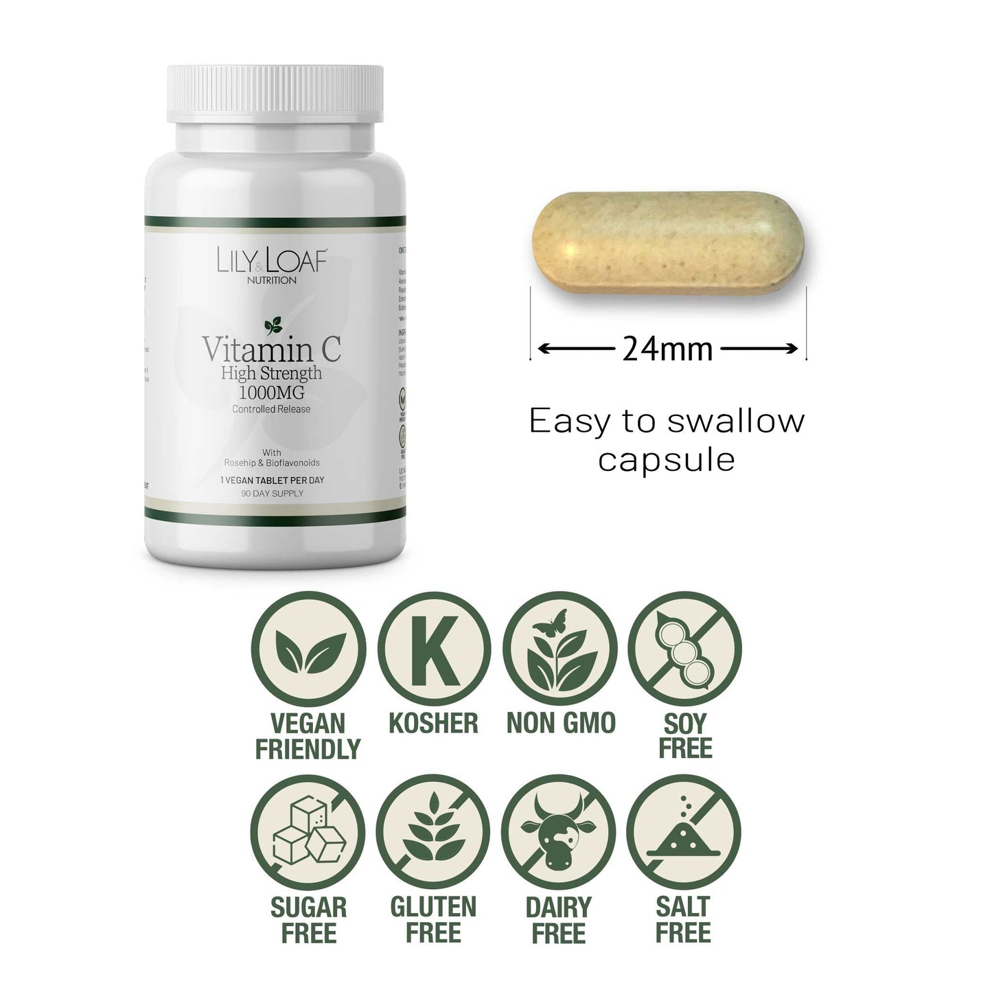 Vitamin C, immune, antioxidant, skin, nerves, fatigue | Lily & Loaf