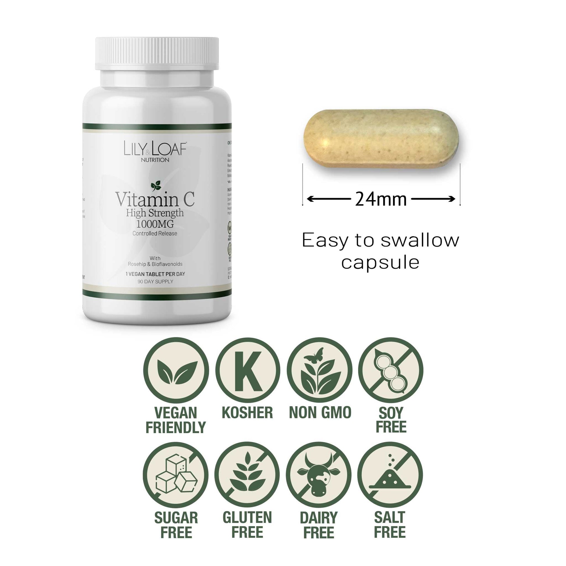 Vitamin C, immune, antioxidant, skin, nerves, fatigue | Lily & Loaf