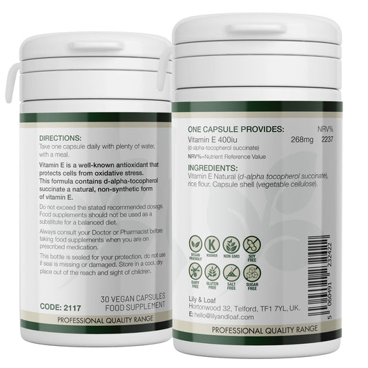 Vitamin E, antioxidant, immune support, anti-ageing 