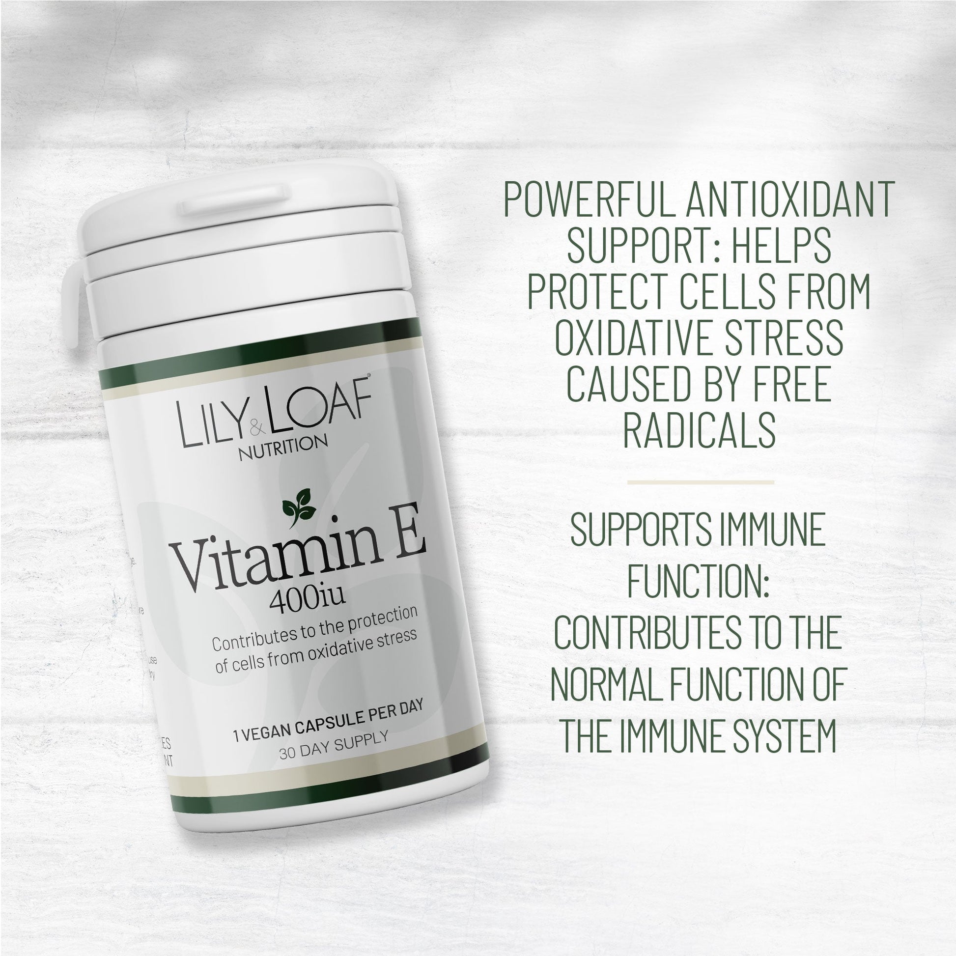 Vitamin E, antioxidant, immune support, anti-ageing 